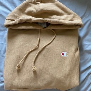 Champion Reverse Weave Pullover Hoodie- Tan